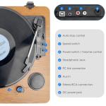 Bluetooth Portable Vinyl Turntable with Stereo Speaker