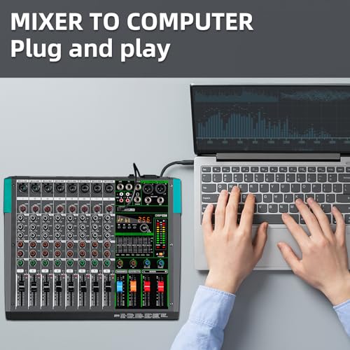 Depusheng PA8 8-Channel DJ Mixer with DSP Effects