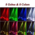 UKing 100W LED Moving Head Disco Lights, 8 Gobos