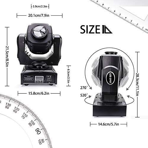 UKing 100W LED Moving Head Disco Lights, 8 Gobos
