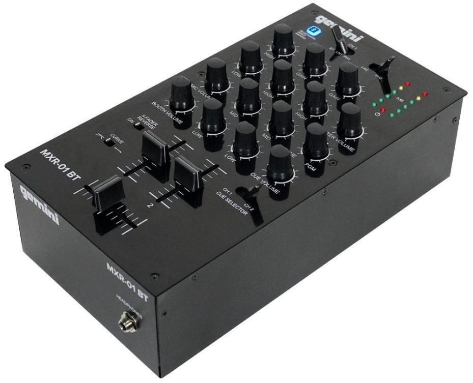 Gemini 2-Channel DJ Mixer with Bluetooth Connectivity
