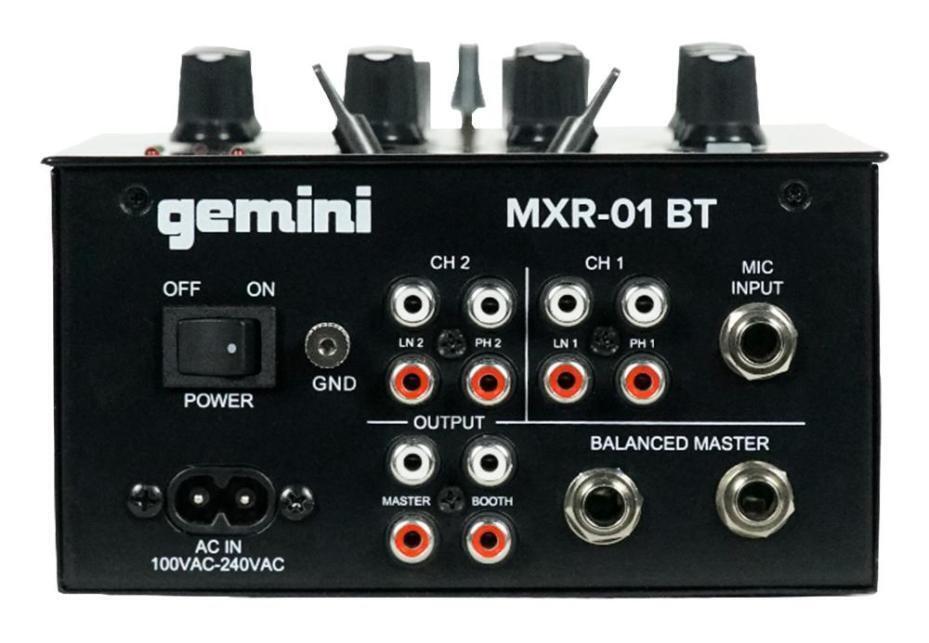 Gemini 2-Channel DJ Mixer with Bluetooth Connectivity