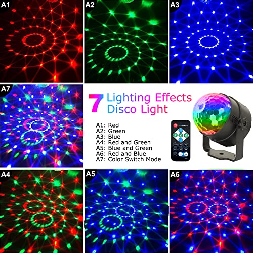 RGB DJ Sound Activated Disco Ball Strobe Light