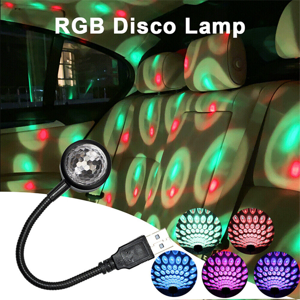 Auto USB Mini Disco Ball Lights RGB DJ Party Speaker