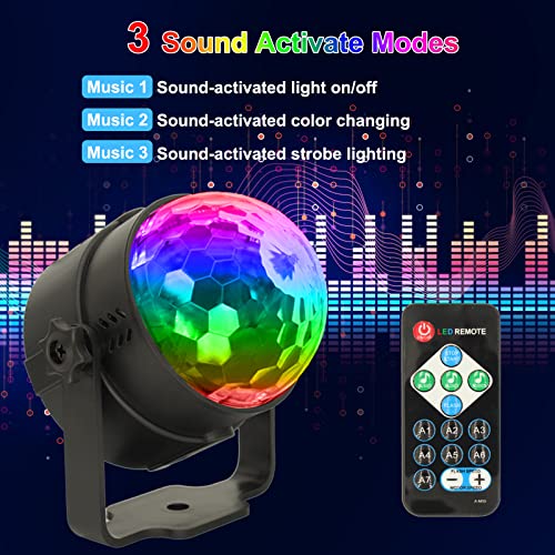 RGB DJ Sound Activated Disco Ball Strobe Light