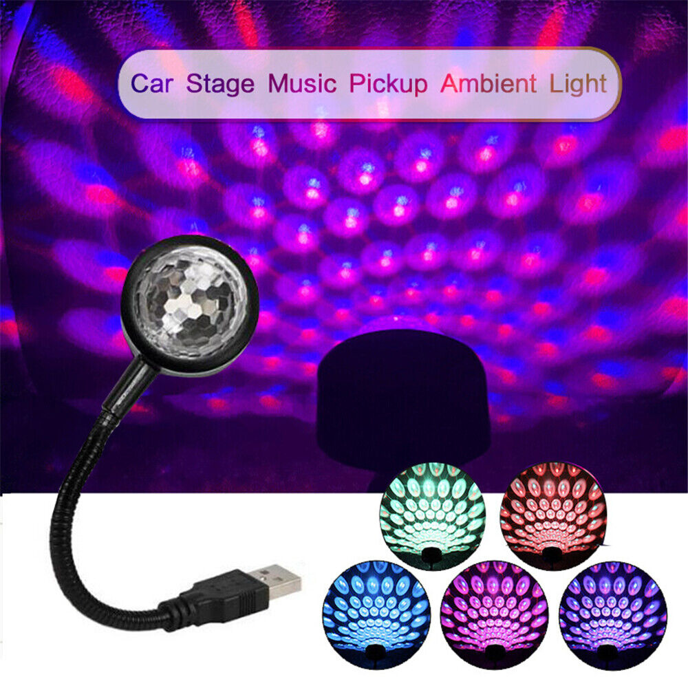 Auto USB Mini Disco Ball Lights RGB DJ Party Speaker