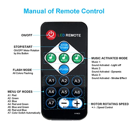 RGB DJ Sound Activated Disco Ball Strobe Light