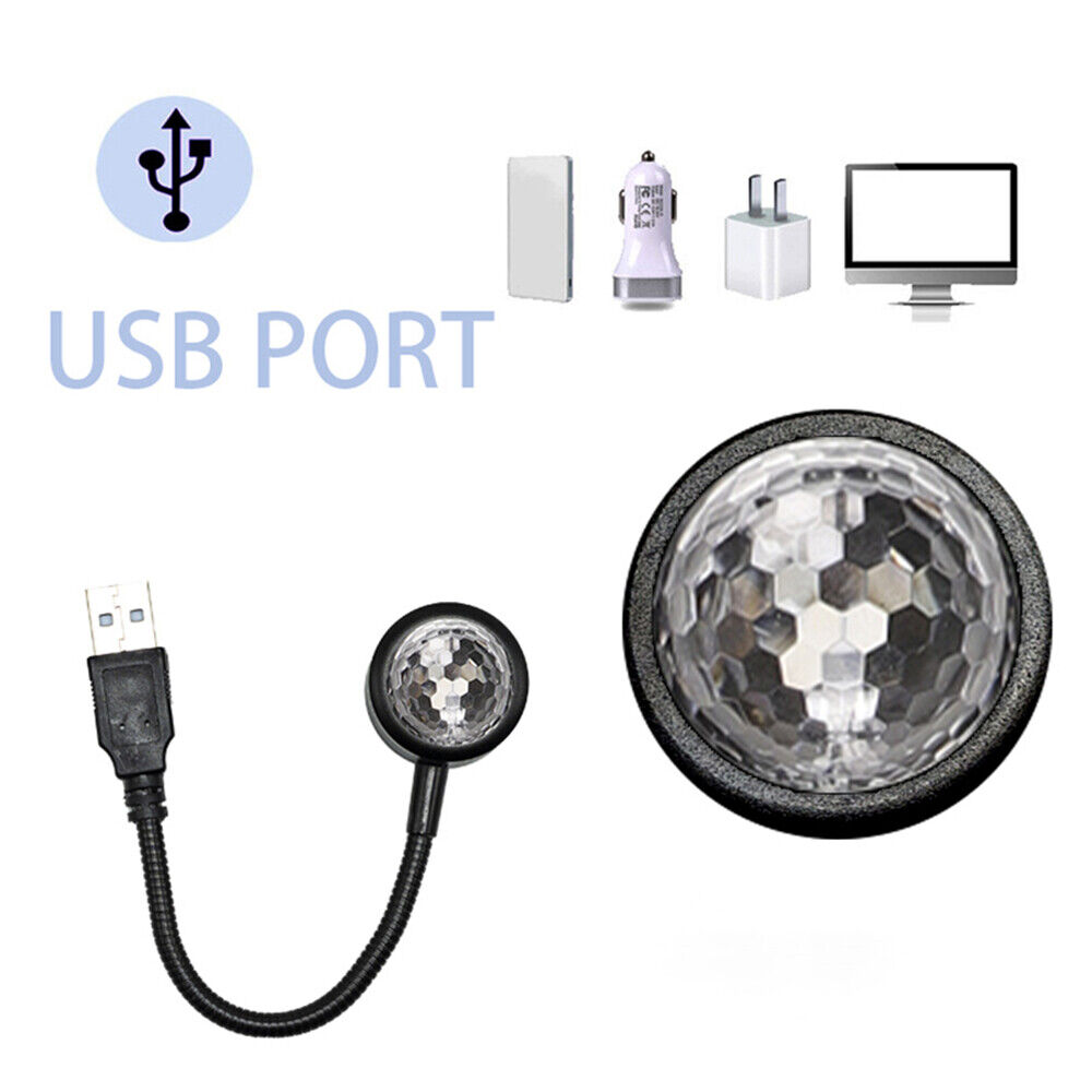 Auto USB Mini Disco Ball Lights RGB DJ Party Speaker