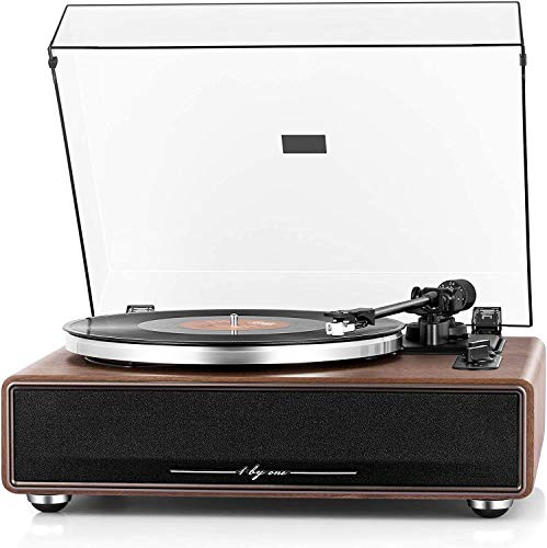 High-Fidelity Bluetooth Turntable with Speakers & Wireless Playback