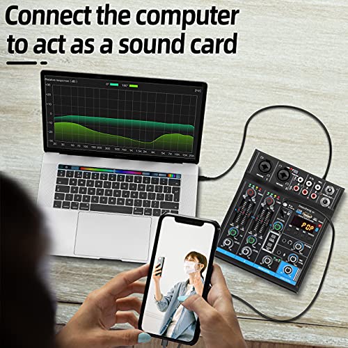 Depusheng M4 Mixer: Pro Audio Interface with Bluetooth