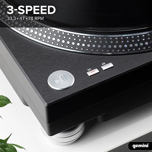 RCA & USB Belt-Drive Turntable w/ Reinforced Housing