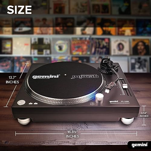 RCA & USB Belt-Drive Turntable w/ Reinforced Housing
