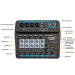 Depusheng U6 Audio Mixer with USB Soundcard