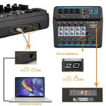 Depusheng U6 Audio Mixer with USB Soundcard
