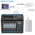 Depusheng U6 Audio Mixer with USB Soundcard