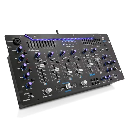 Pyle Bluetooth DJ Mixer with LED Illumination