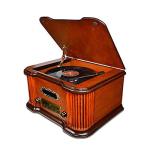 Wood Classic Turntable Stereo System with Bluetooth & MP3
