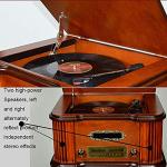 Wood Classic Turntable Stereo System with Bluetooth & MP3
