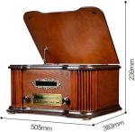 Wood Classic Turntable Stereo System with Bluetooth & MP3