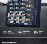 Weymic 4-Channel Mixer for DJ Stage Karaoke