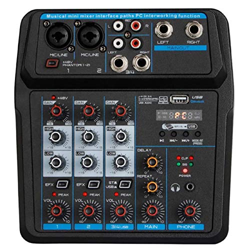 Depusheng U4 4-Channel USB Audio Mixer