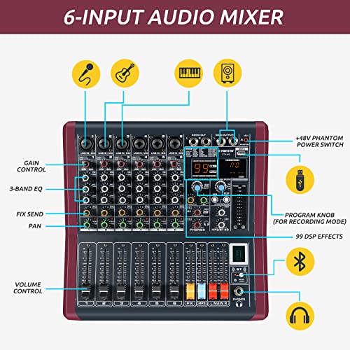 Phenyx Pro 6-Channel DJ Mixer PTX-20