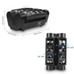 Spider Moving Head DJ Lights - 2 Pack