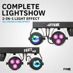 Music-Activated Disco Lights with PAR-T-Bar Stand