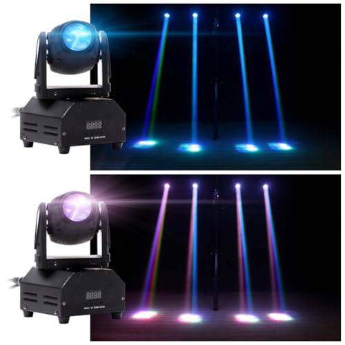 Pair of UKing RGBW Beam DJ Lights