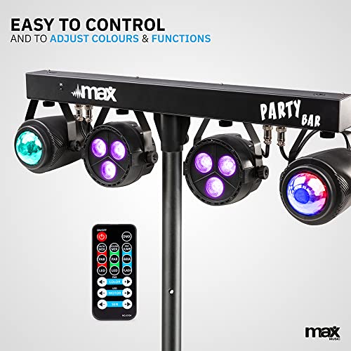 Music-Activated Disco Lights with PAR-T-Bar Stand