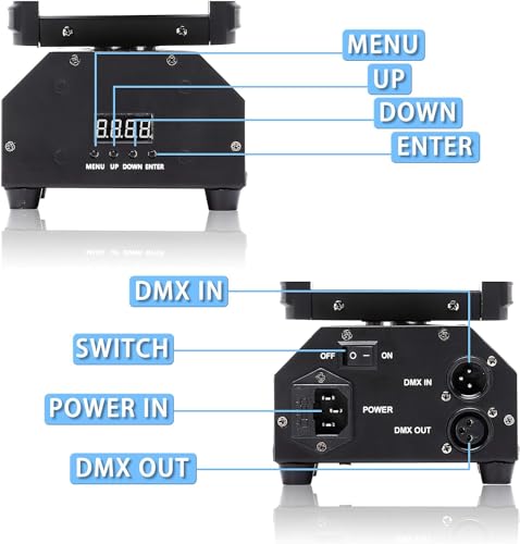 Pair of UKing RGBW Beam DJ Lights