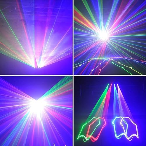 4 Lens RGBY Sound Activated DJ Party Lights