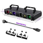 4 Lens RGBY Sound Activated DJ Party Lights
