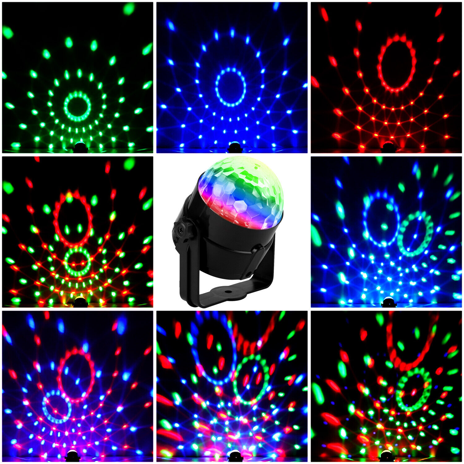 LED Sound Activated Disco Party Lights Ball