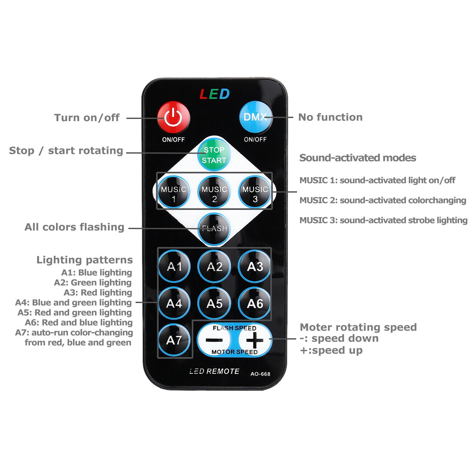 LED Sound Activated Disco Party Lights Ball