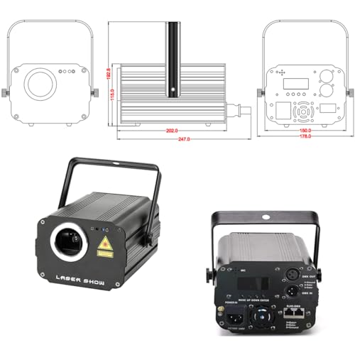 Full Color Laser DJ Lights with 1900 Patterns