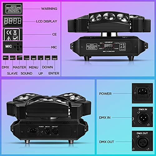 U'King RGB Spider Moving Head DJ Lights