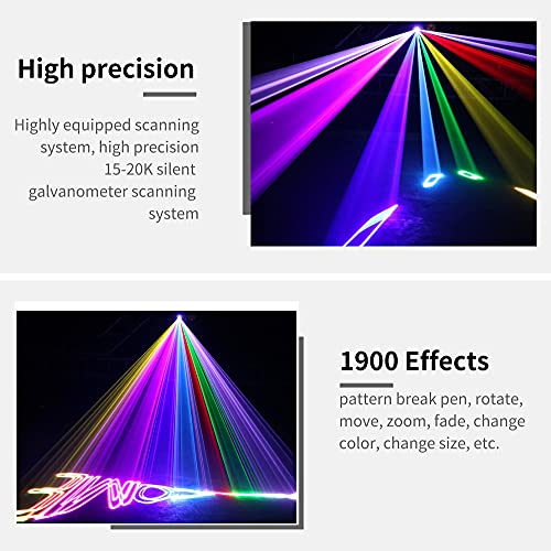 Full Color Laser DJ Lights with 1900 Patterns