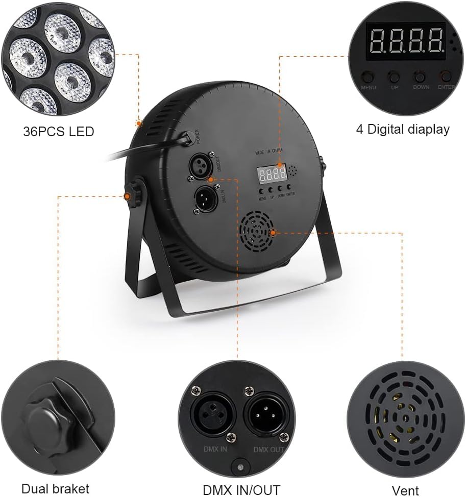 RGB LED DJ Stage Lights with Remote Control