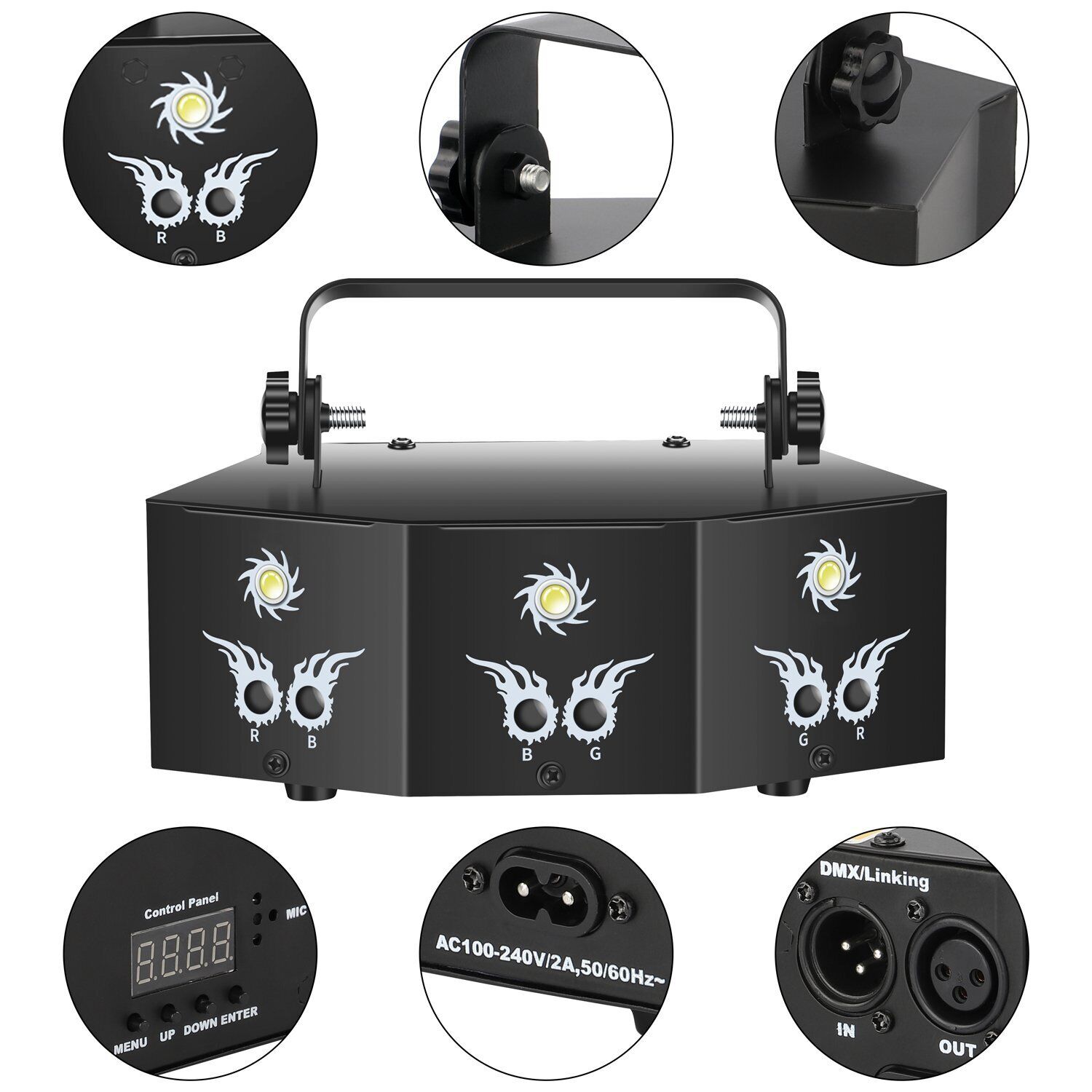 9-EYE Laser Light DMX Strobe for DJs