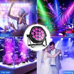 LED Par Lights IP67 Waterproof Stage Light, HOLDLAMP Outdoor RGBW 4-in-1 Uplighting DMX Control Wash Light Strobe Effect DJ Light for Christmas Church Night Club Disco Club Wedding Bar (16 pcs)