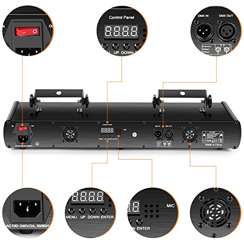 U'King 5 Beam Sound-Activated DJ Lights