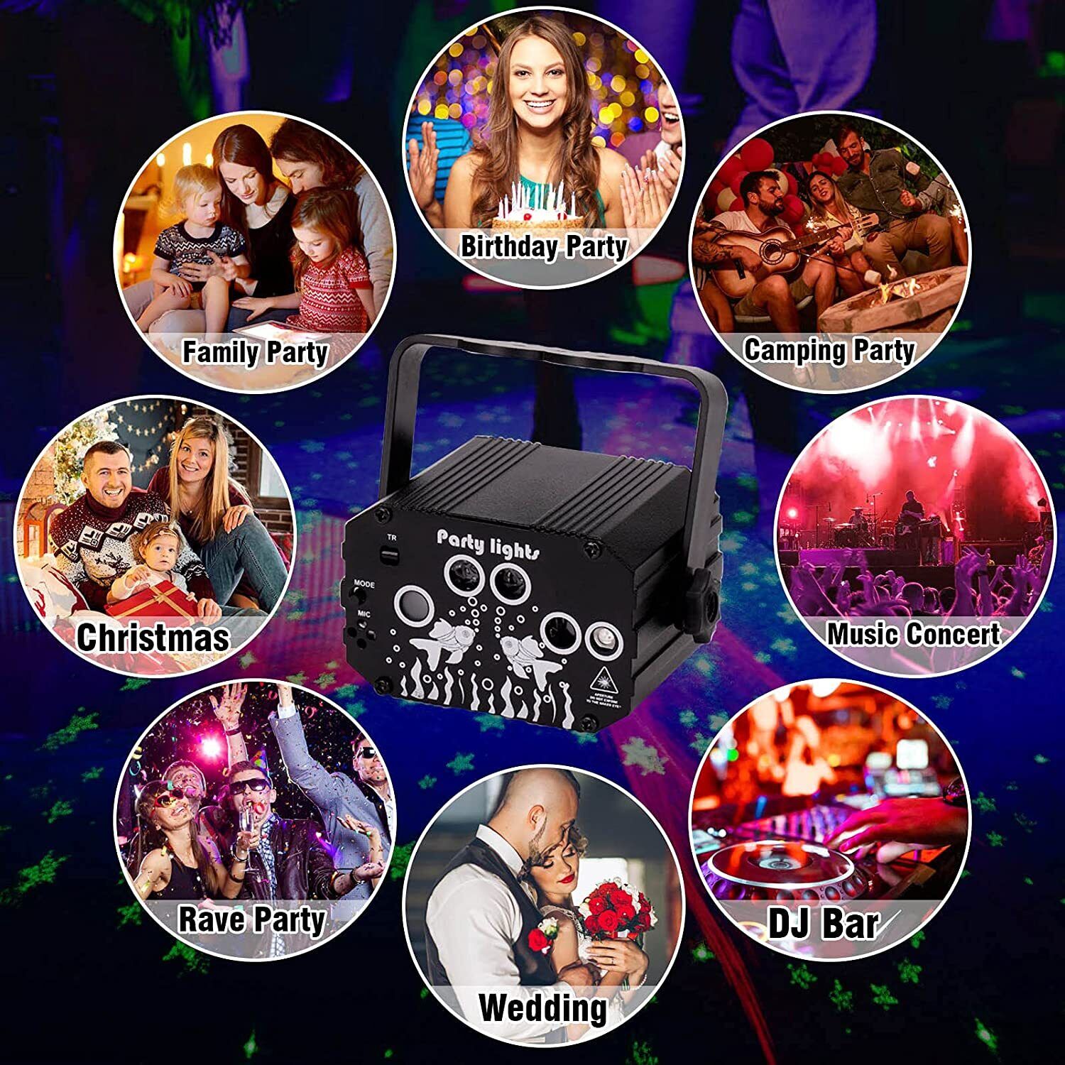 RGB Laser Projector Disco DJ Stage Light