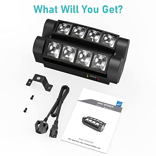 2-Pack Mini Spider Moving Head DJ Lights