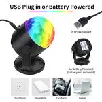 2-Pack Sound-activated DJ Party Lights with Remote Control