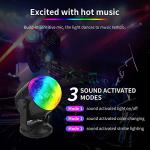 2-Pack Sound-activated DJ Party Lights with Remote Control