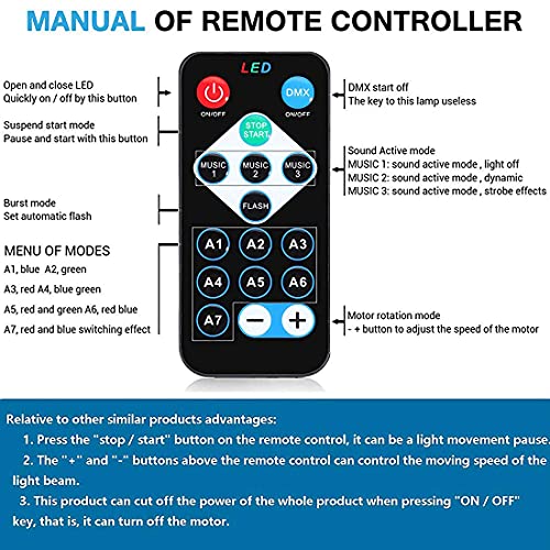 2-Pack Sound-activated DJ Party Lights with Remote Control