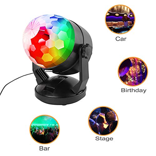 2-Pack Sound-activated DJ Party Lights with Remote Control