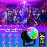 Sound-Activated Disco Ball Party Light - RGB Strobe