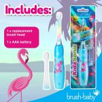 Kid's Electric Toothbrush with Disco Lights - Flamingo